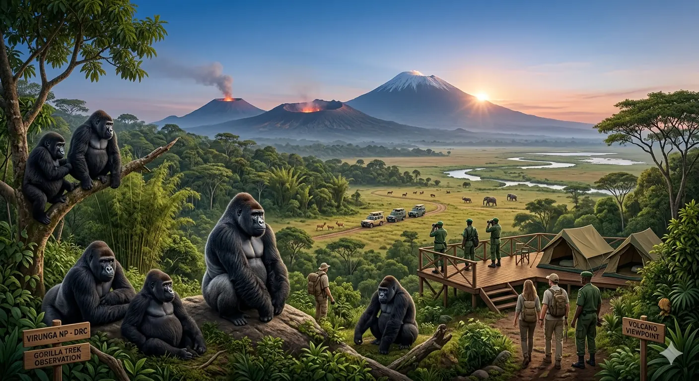 RDC : le Parc National de Virunga — la destination safari la plus ancienne et la plus audacieuse d'Afrique